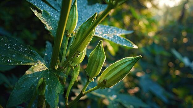 okra close-up