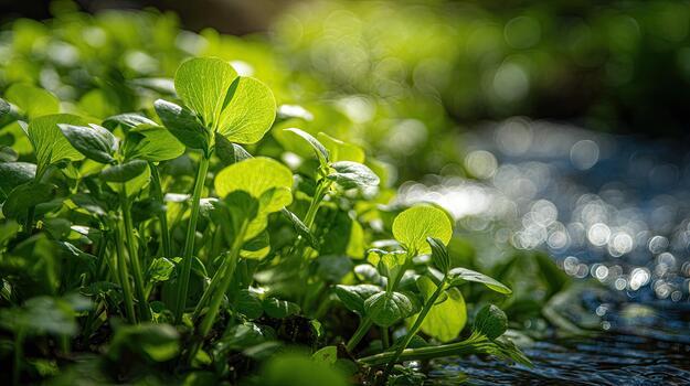 watercress close-up